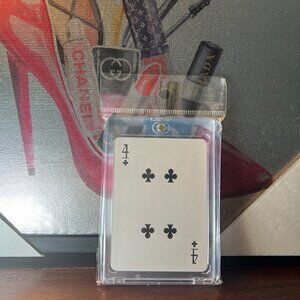 4 of Clubs Playing Card – New in Protective Display Case  Condition: New in case